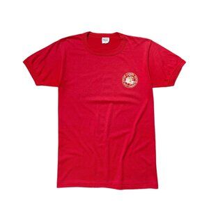 80s Vintage Canadian Geological Survey Commission T-shirt Crest Logo Ringer.
